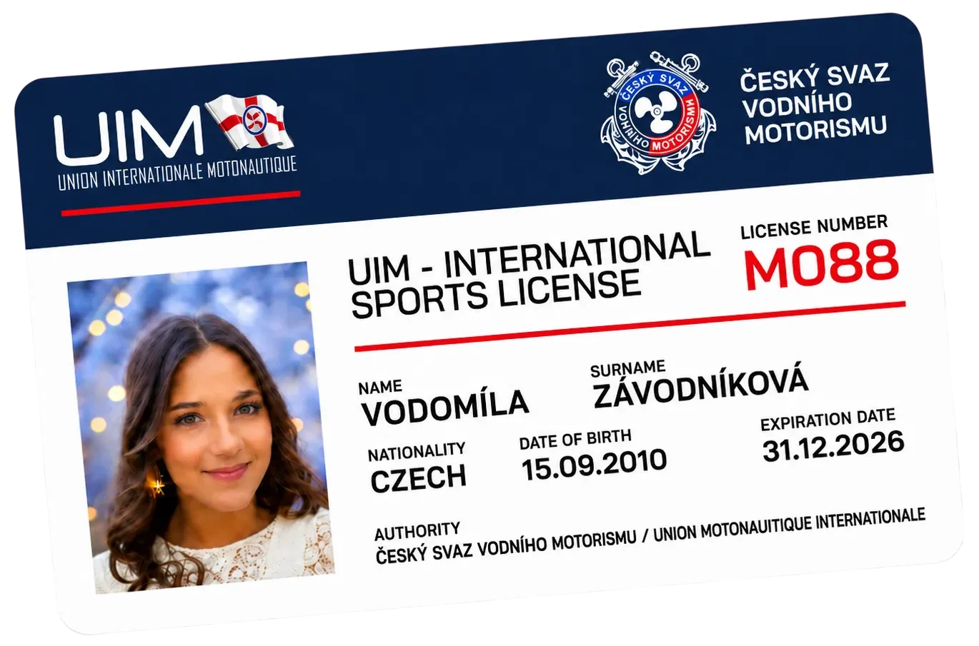 ČSVM - UIM - International sports licence